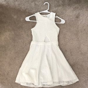 A white, lace size Medium Abercrombie Kids dress.